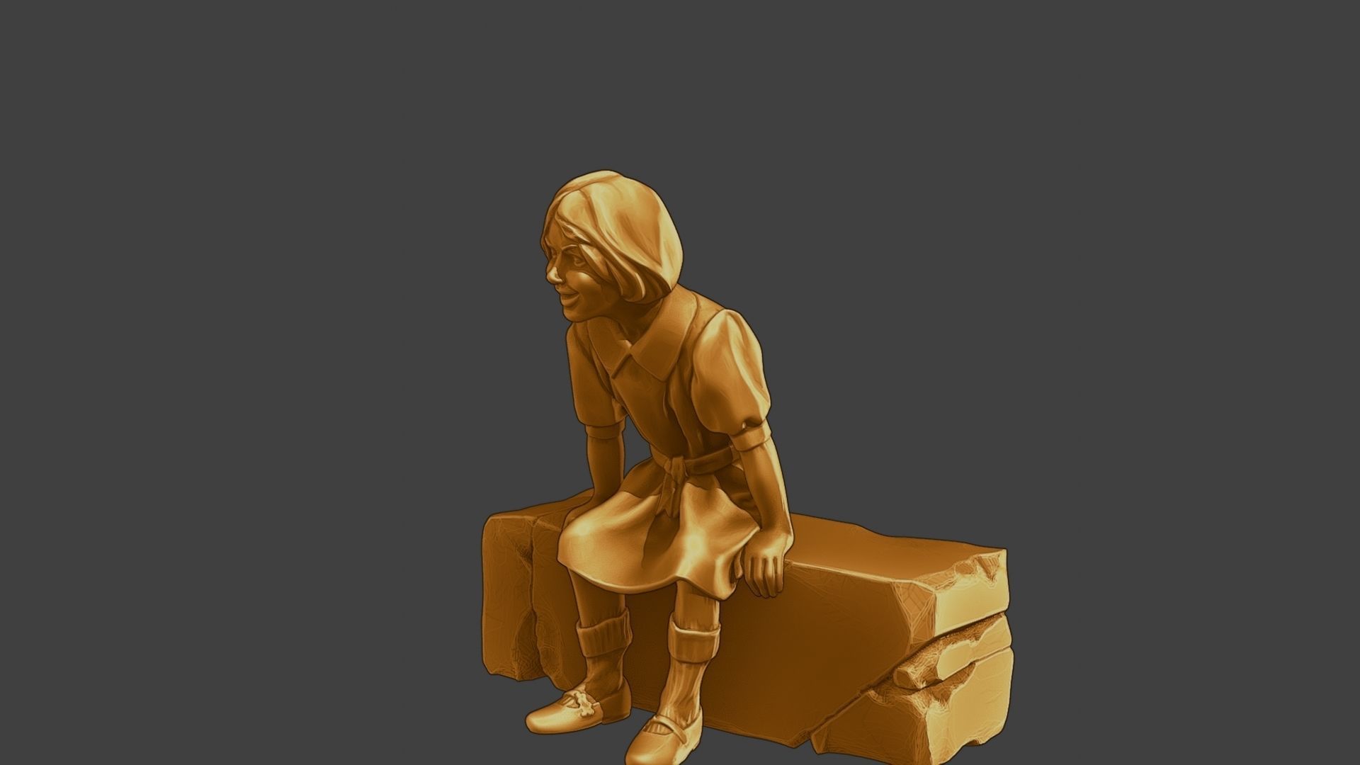 ww2 Casual Girl CG1 009 3D print model_2