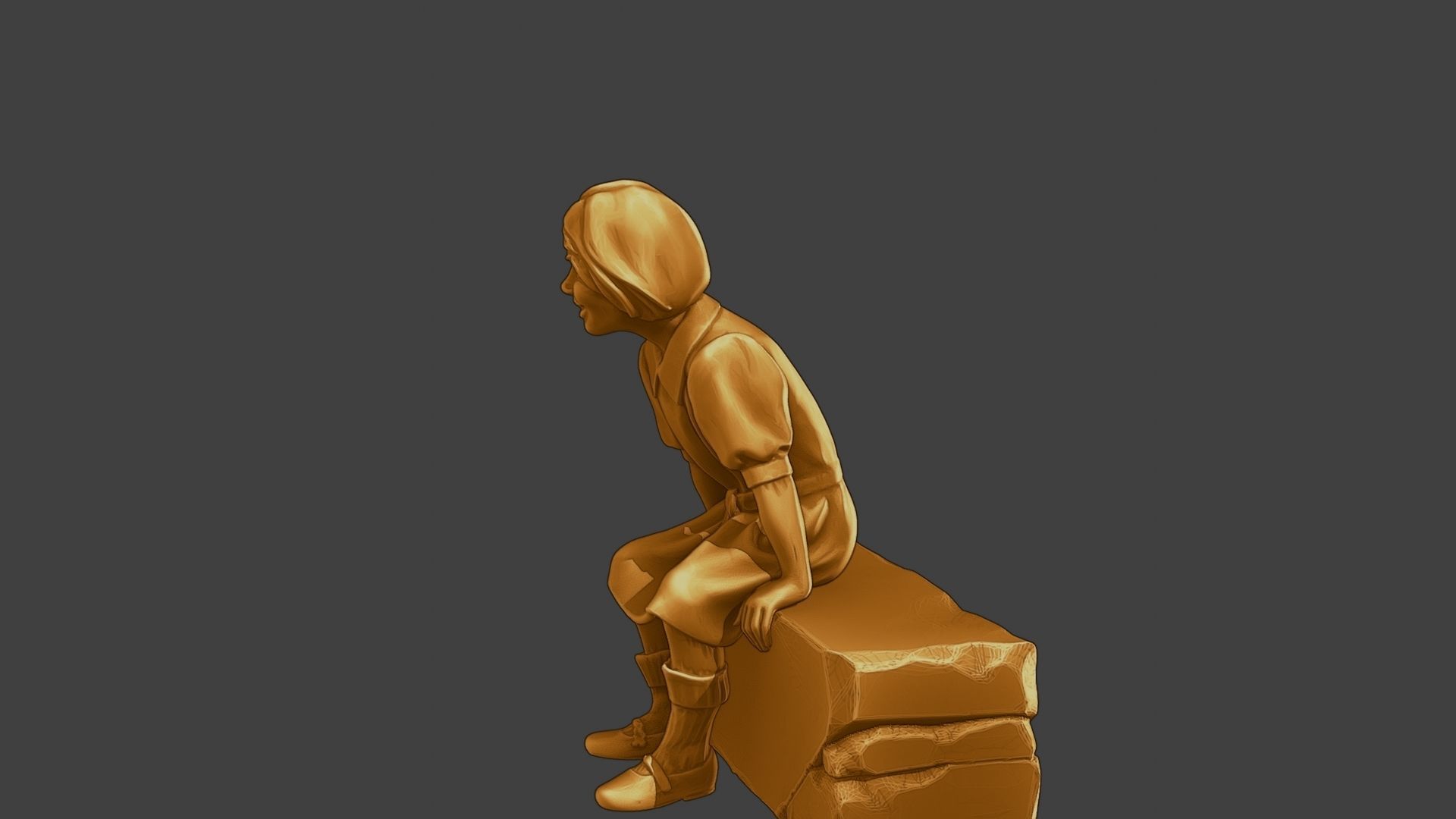 ww2 Casual Girl CG1 009 3D print model_3