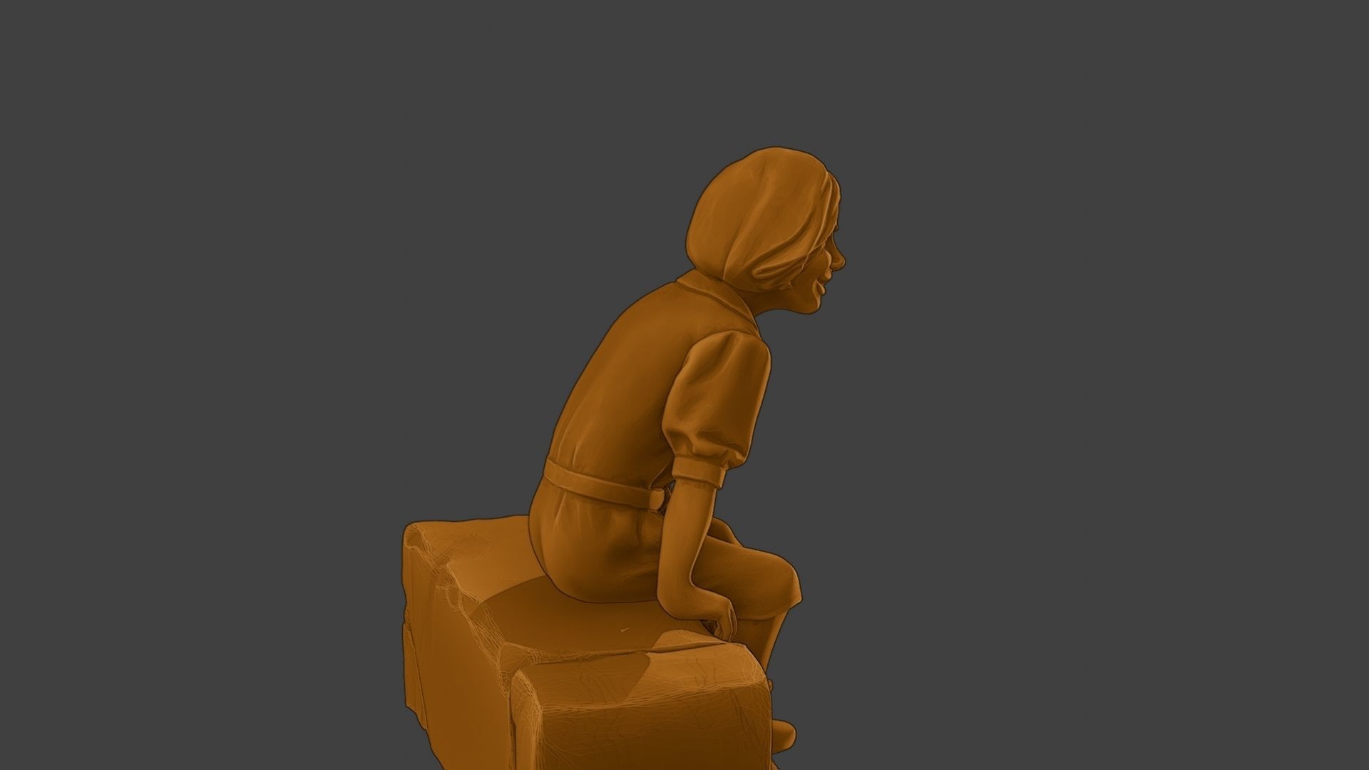 ww2 Casual Girl CG1 009 3D print model_31