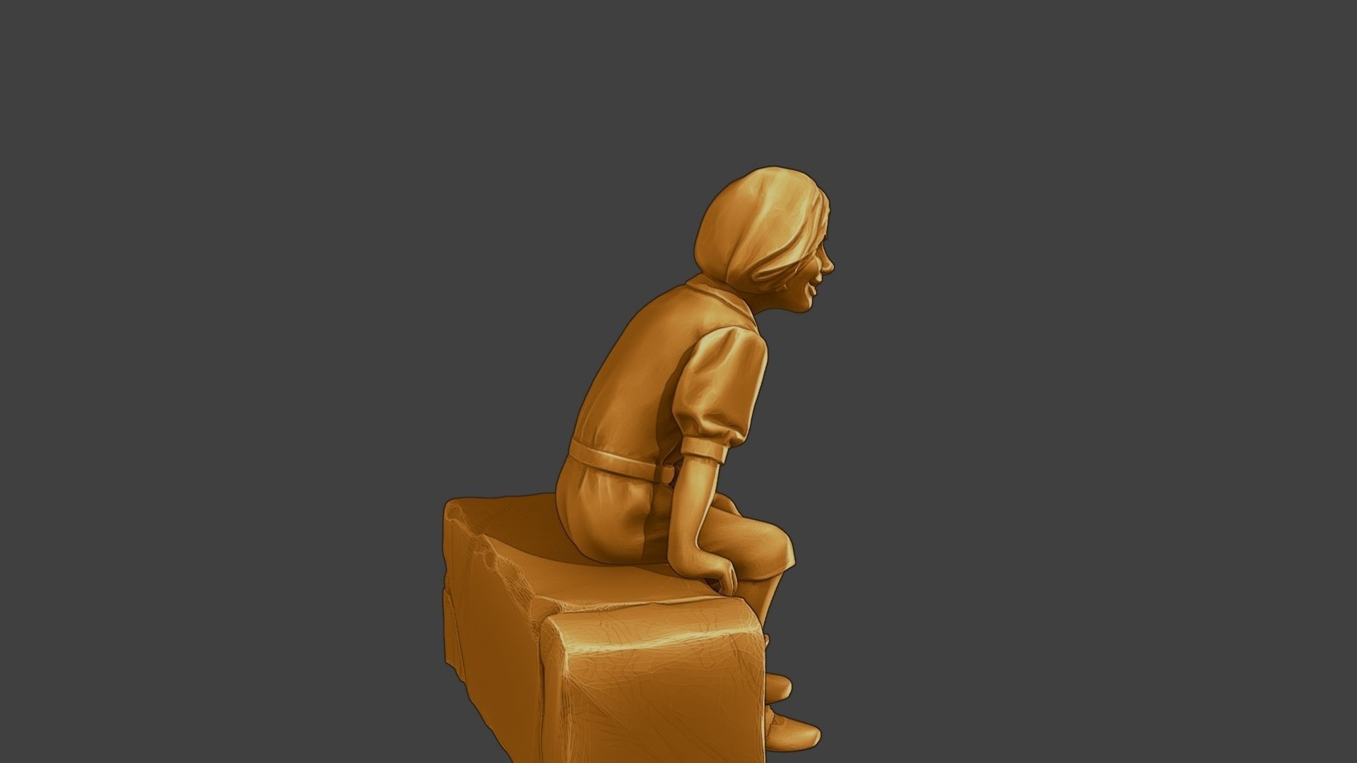 ww2 Casual Girl CG1 009 3D print model_8