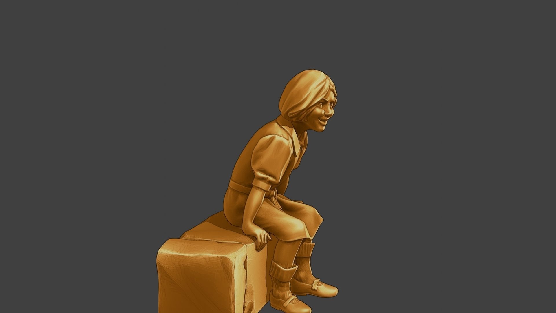 ww2 Casual Girl CG1 009 3D print model_9