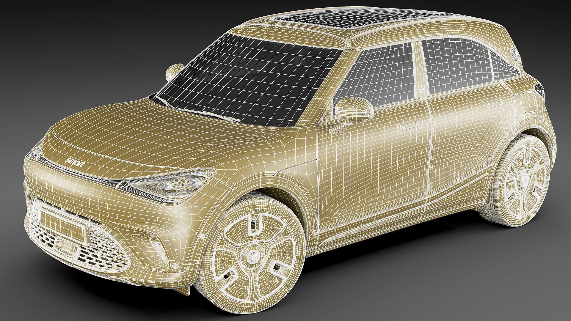 Smart 1 One 2023 with interior 3D model_33