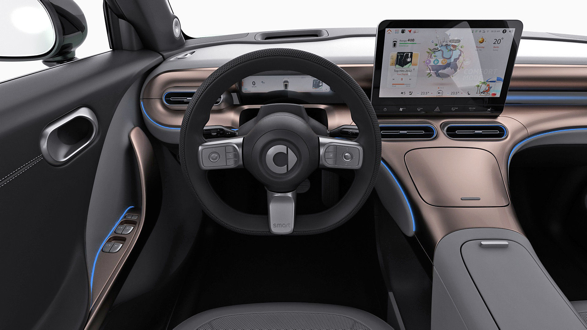Smart 1 One 2023 with interior 3D model_21
