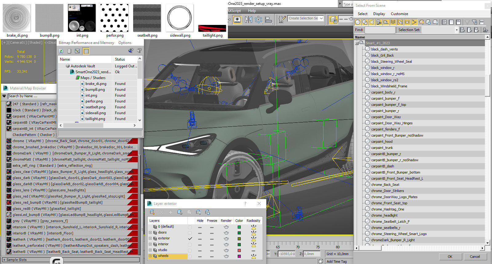 Smart 1 One 2023 with interior 3D model_37