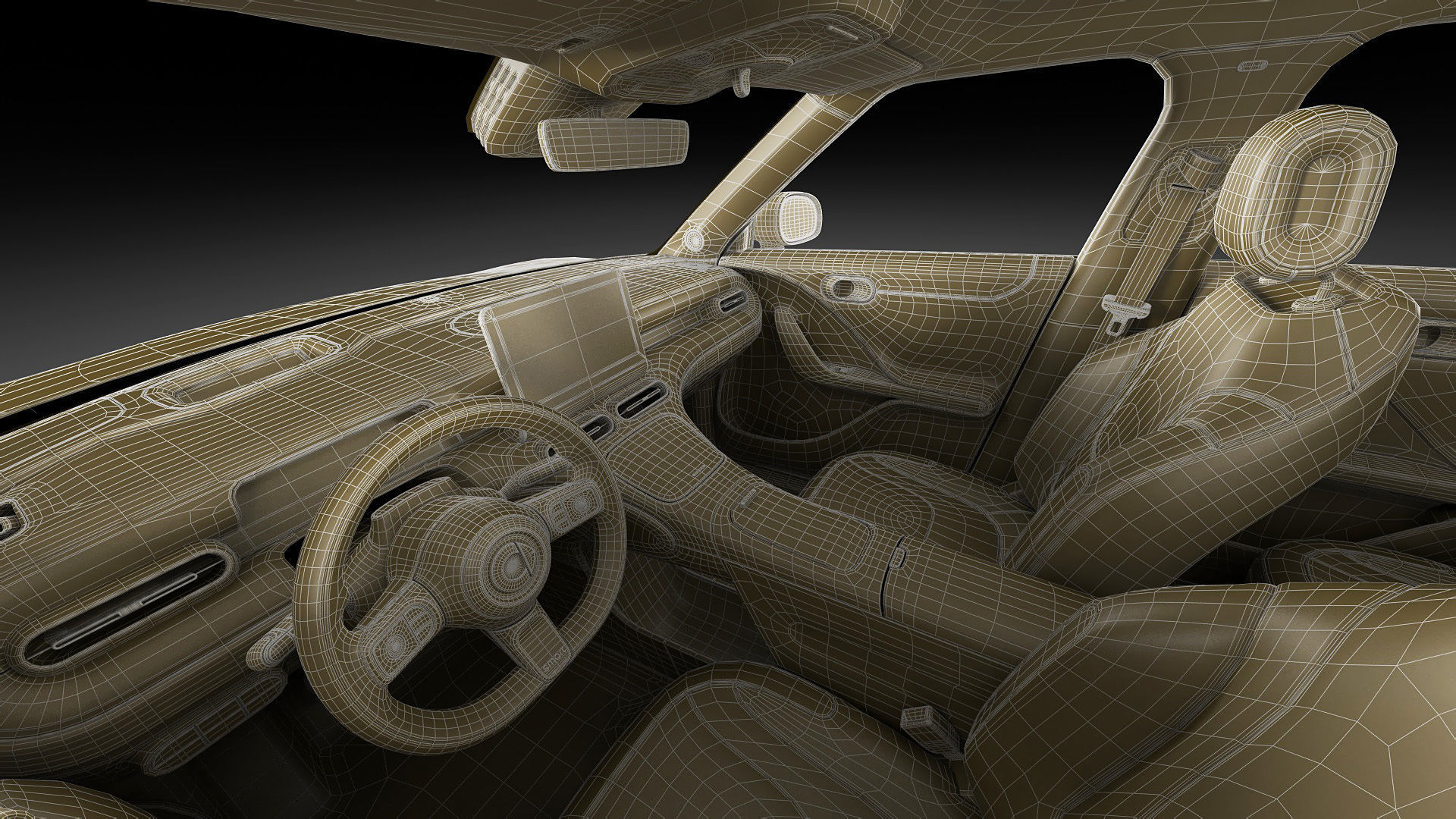 Smart 1 One 2023 with interior 3D model_35