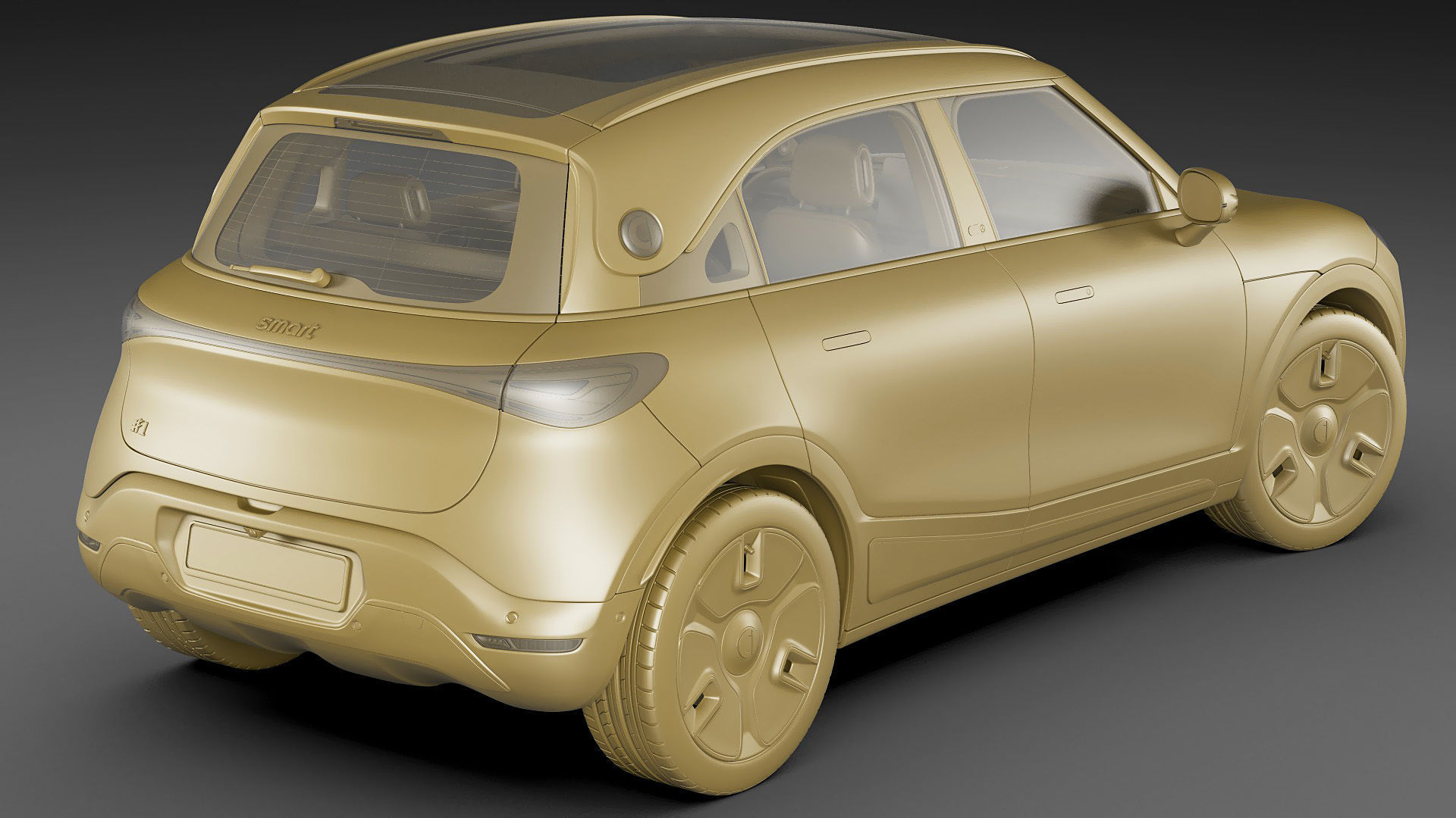 Smart 1 One 2023 with interior 3D model_27
