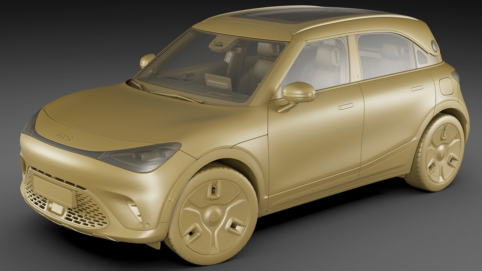 Smart 1 One 2023 with interior 3D model_26