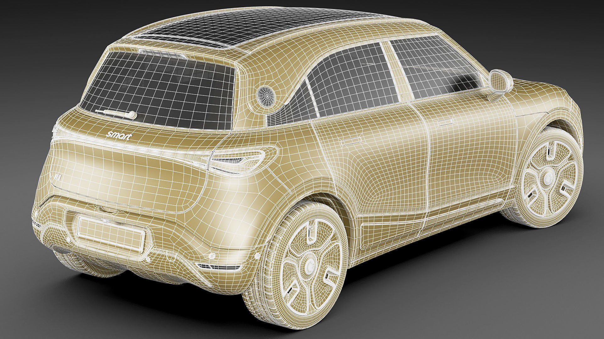Smart 1 One 2023 with interior 3D model_34