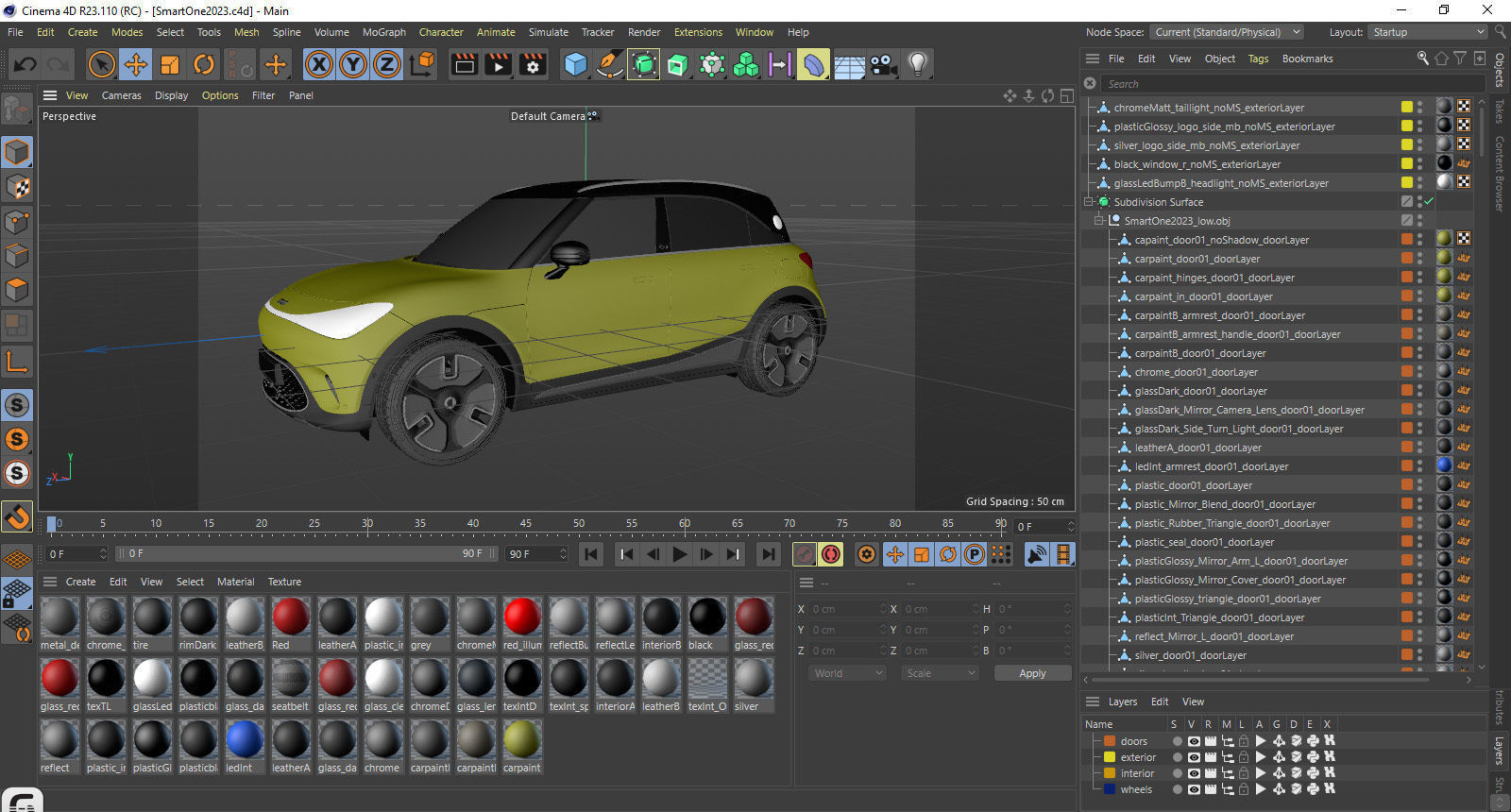 Smart 1 One 2023 with interior 3D model_38