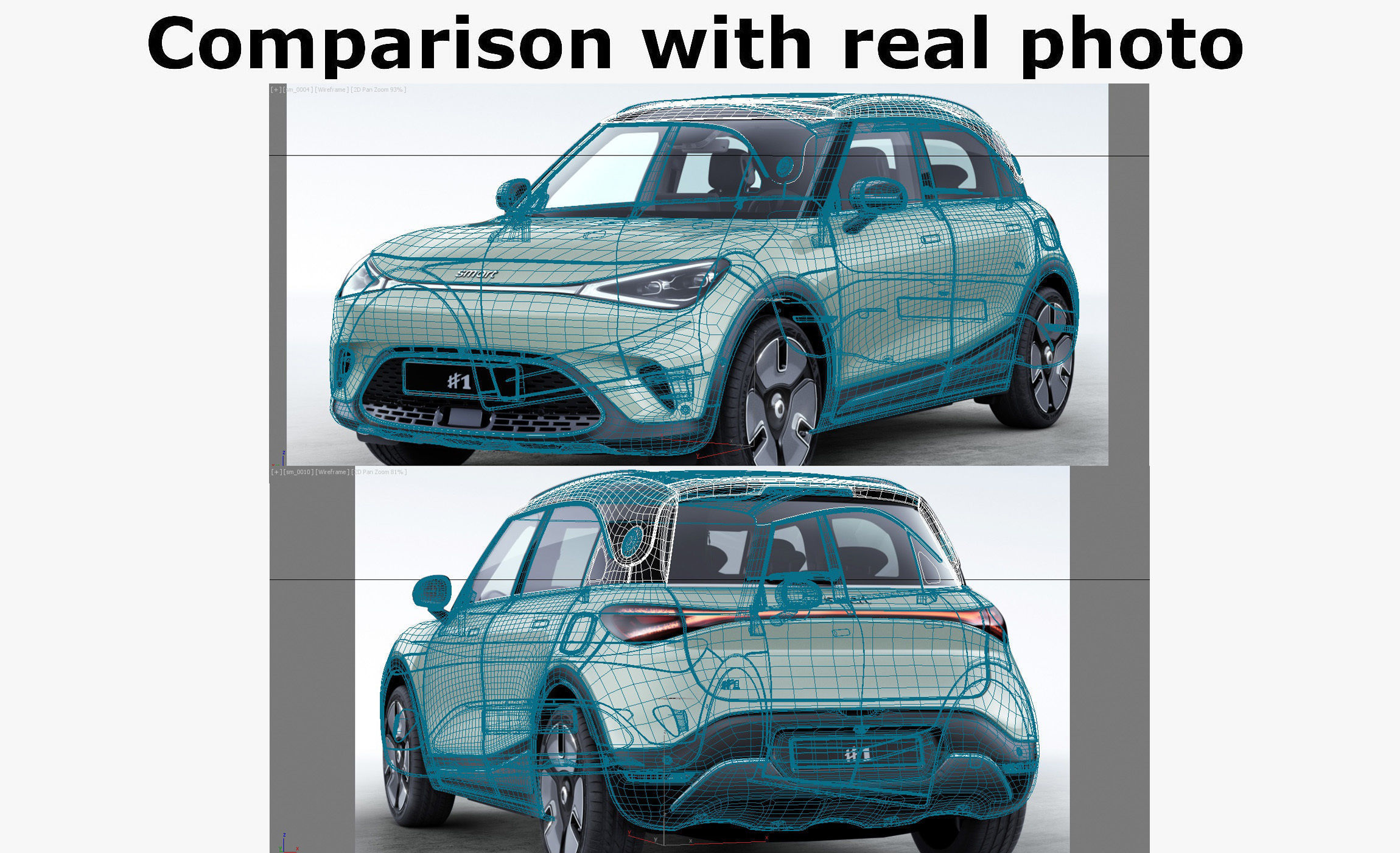 Smart 1 One 2023 with interior 3D model_36