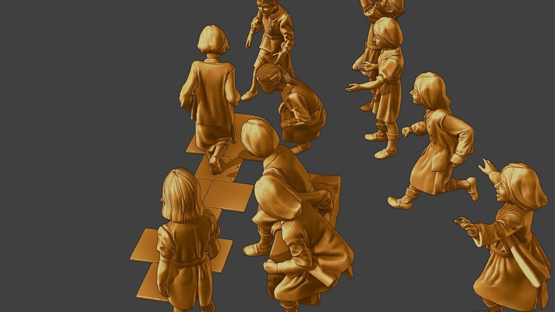 ww2 Casual Girl CG1 Pack 1 3D Model Collection_17