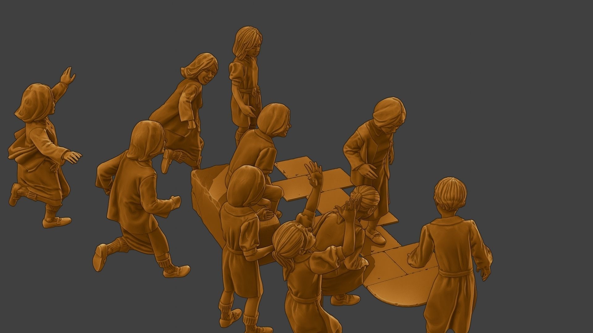 ww2 Casual Girl CG1 Pack 1 3D Model Collection_20