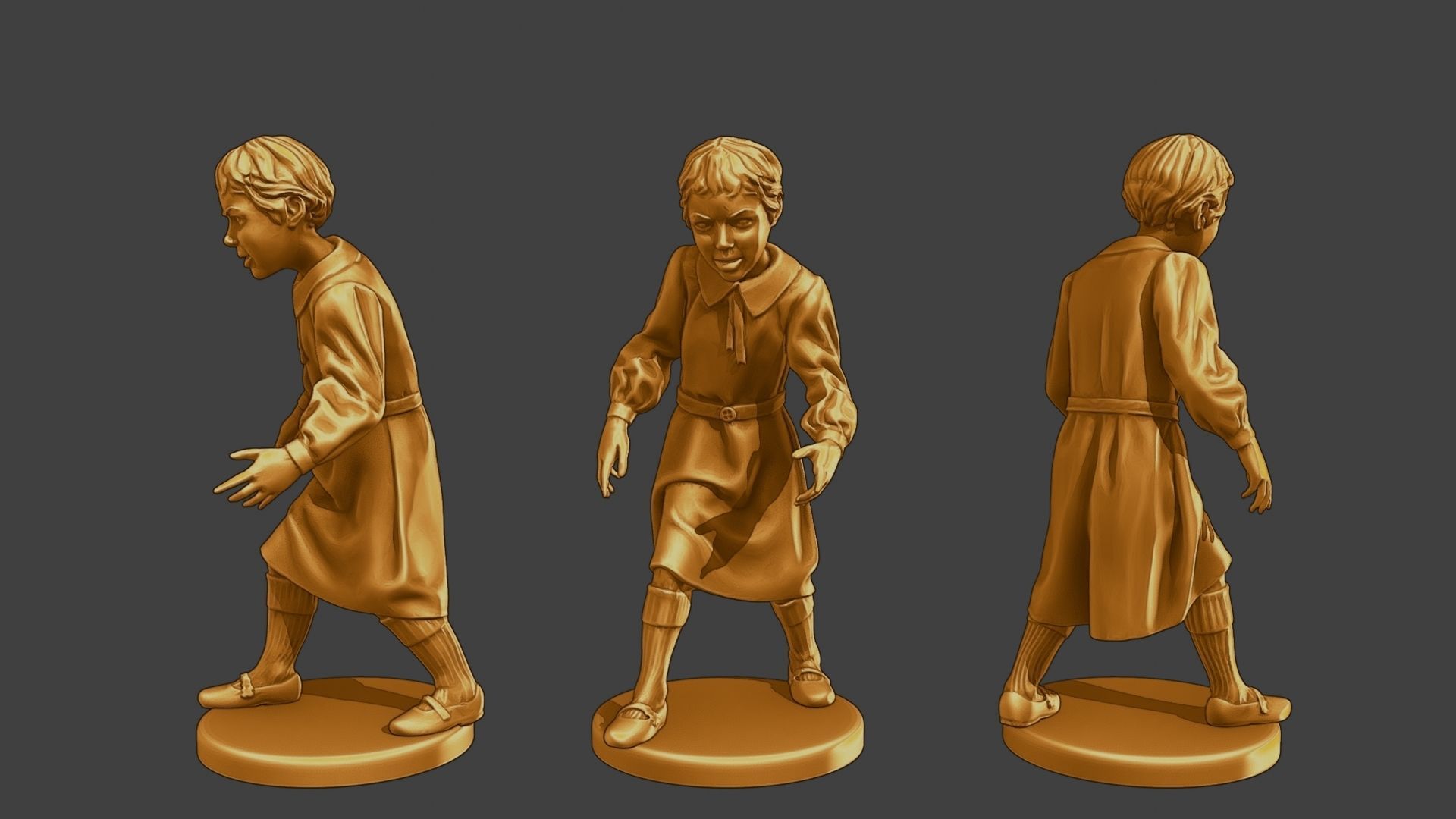 ww2 Casual Girl CG1 Pack 1 3D Model Collection_3