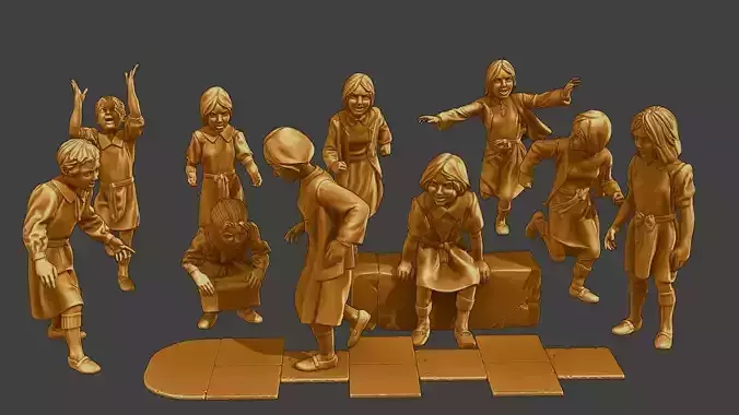 ww2 Casual Girl CG1 Pack 1 3D Model Collection