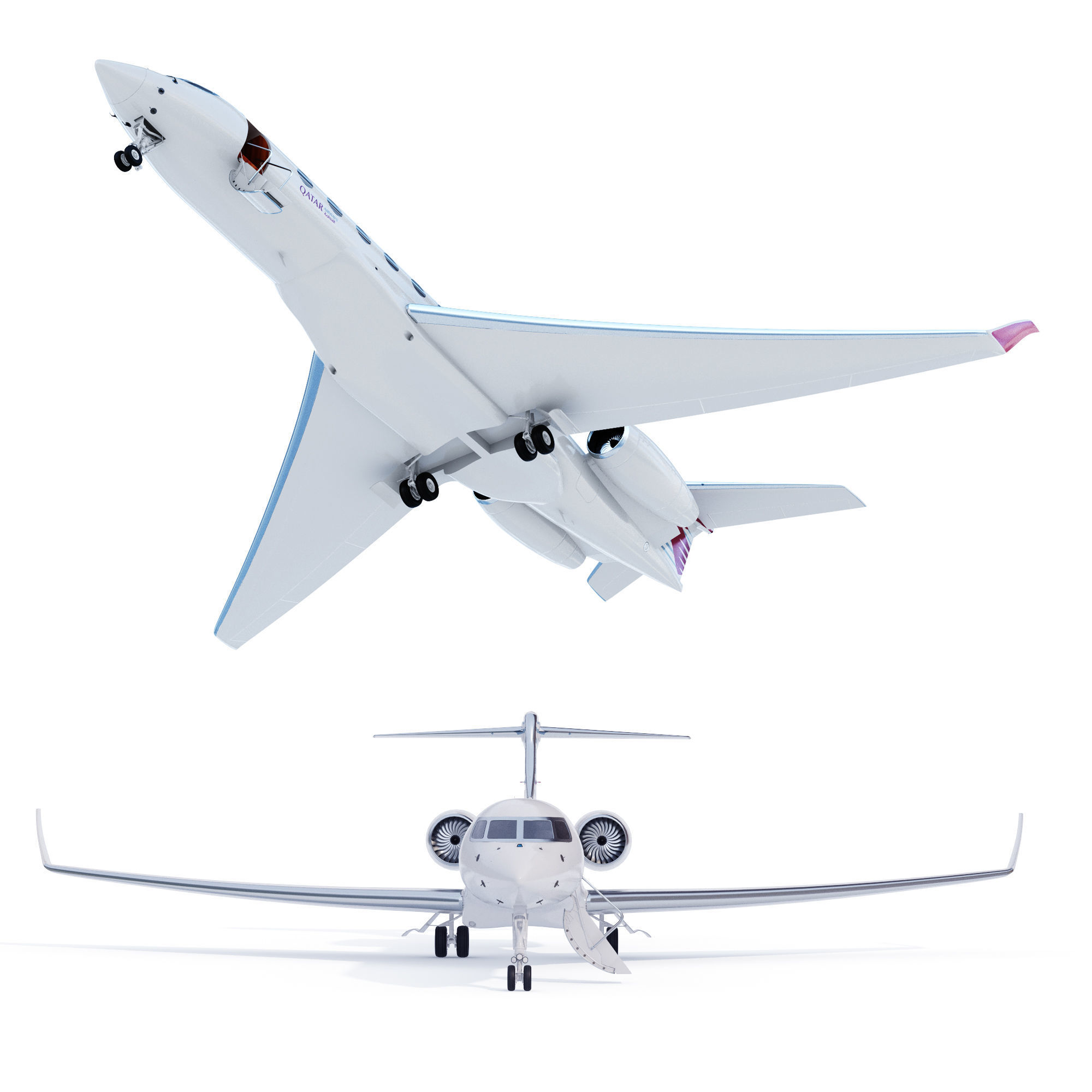 Aircraft  G700 3D model_3