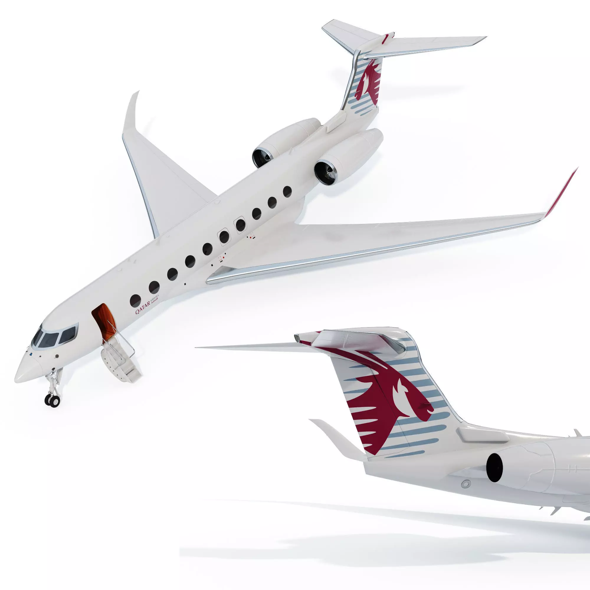 Aircraft  G700 3D model_0