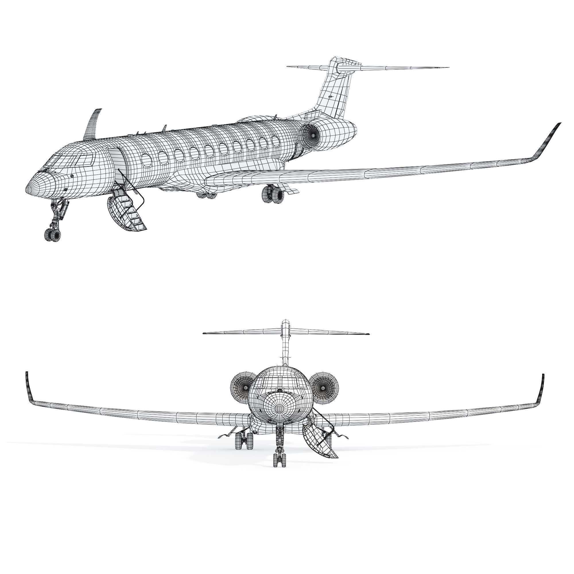 Aircraft  G700 3D model_7