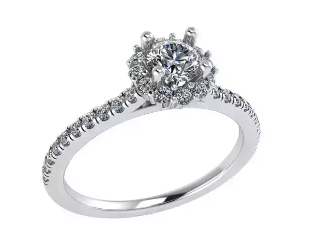 round halo ring 0017 3D print model