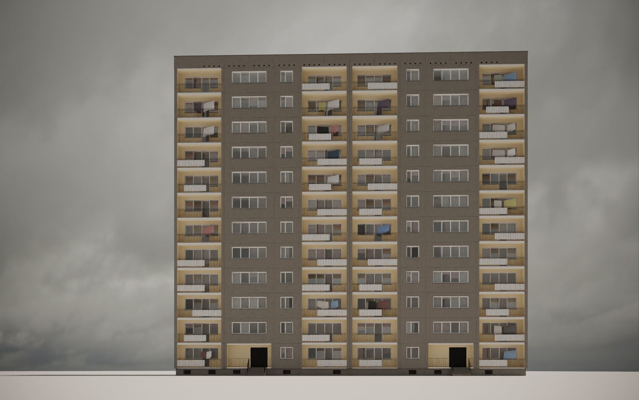 PRE-FABRICATED CONCRETE PANEL RESIDENTIAL BUILDINGS ASSET 3D model_5
