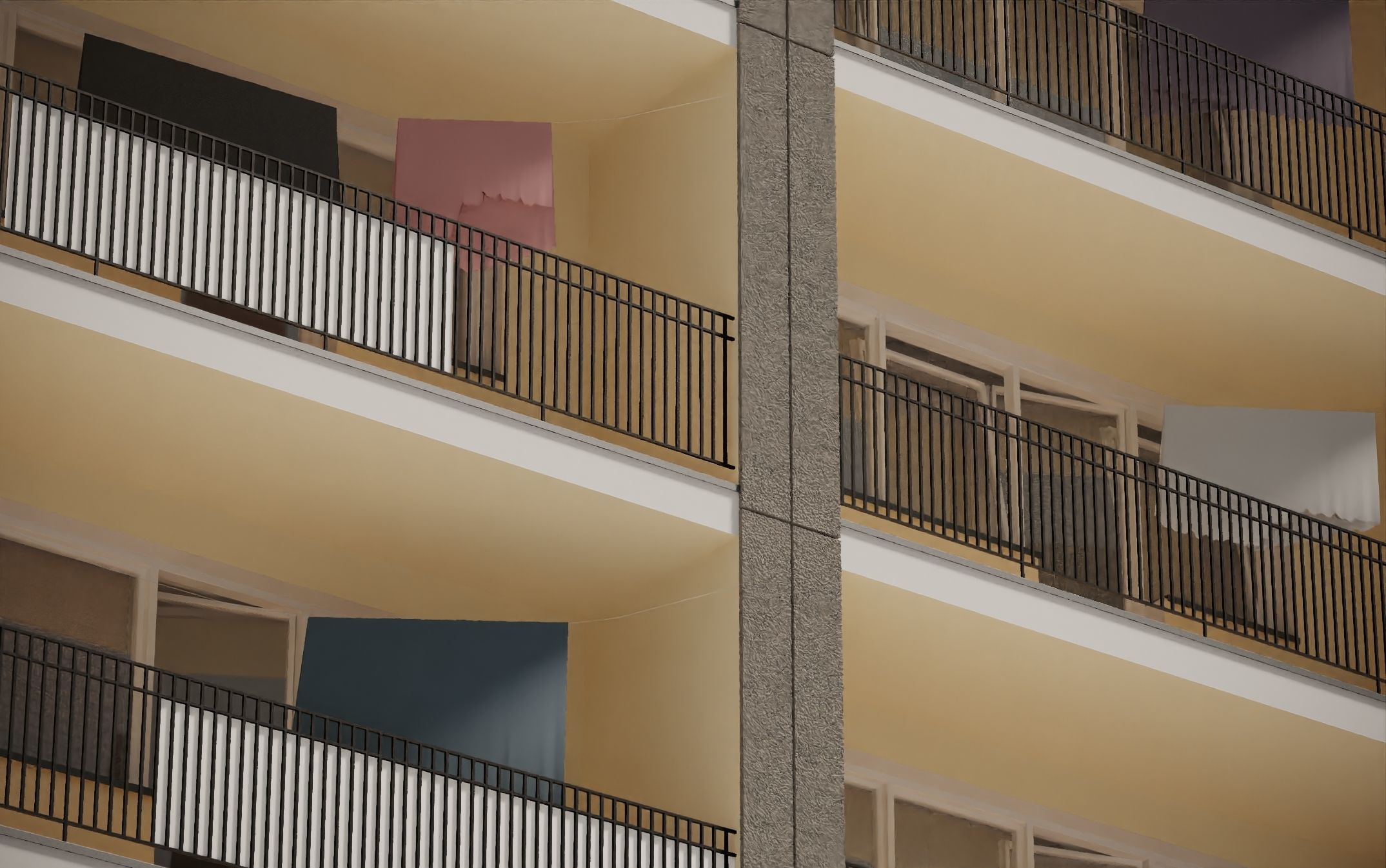 PRE-FABRICATED CONCRETE PANEL RESIDENTIAL BUILDINGS ASSET 3D model_10