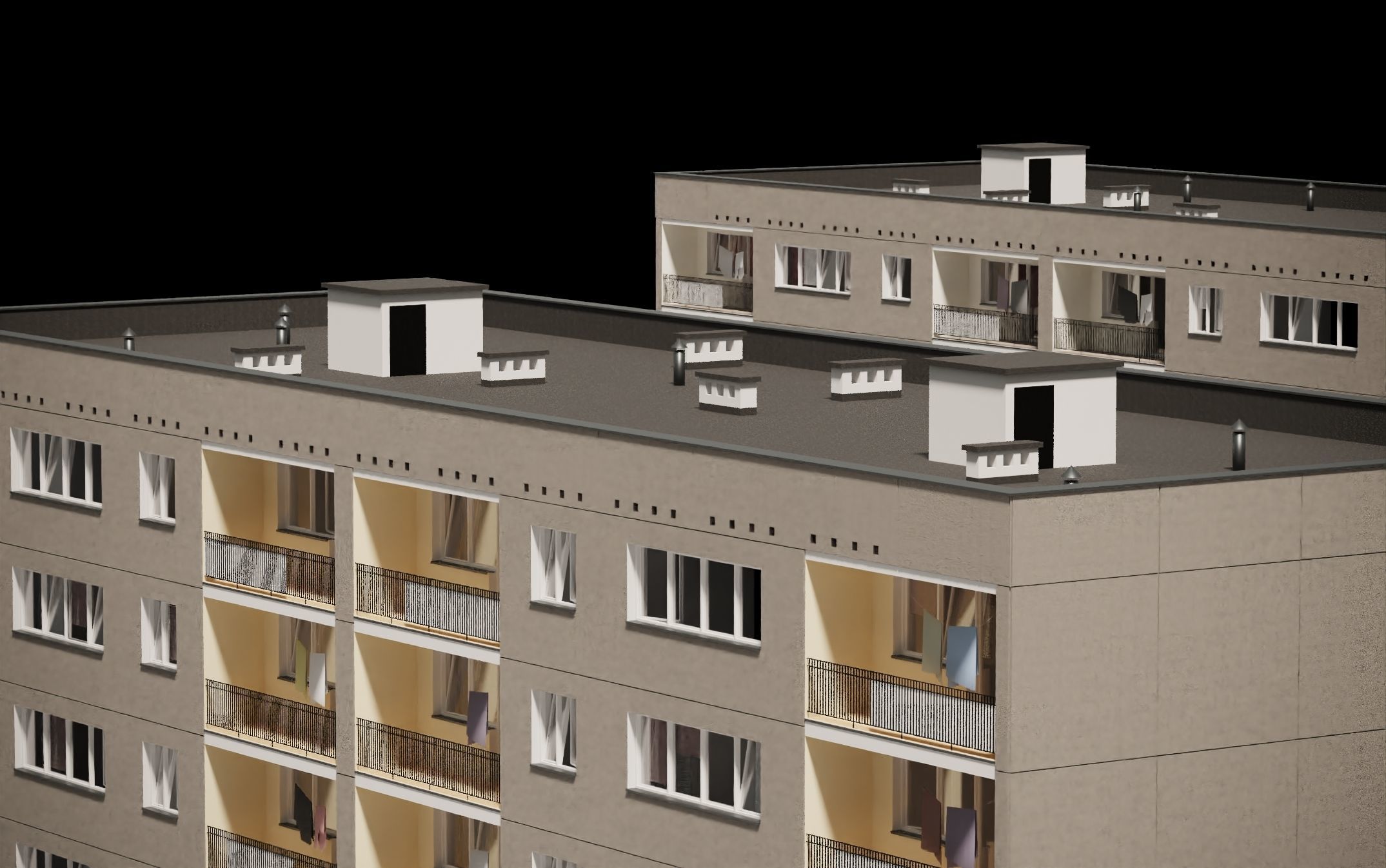 PRE-FABRICATED CONCRETE PANEL RESIDENTIAL BUILDINGS ASSET 3D model_14