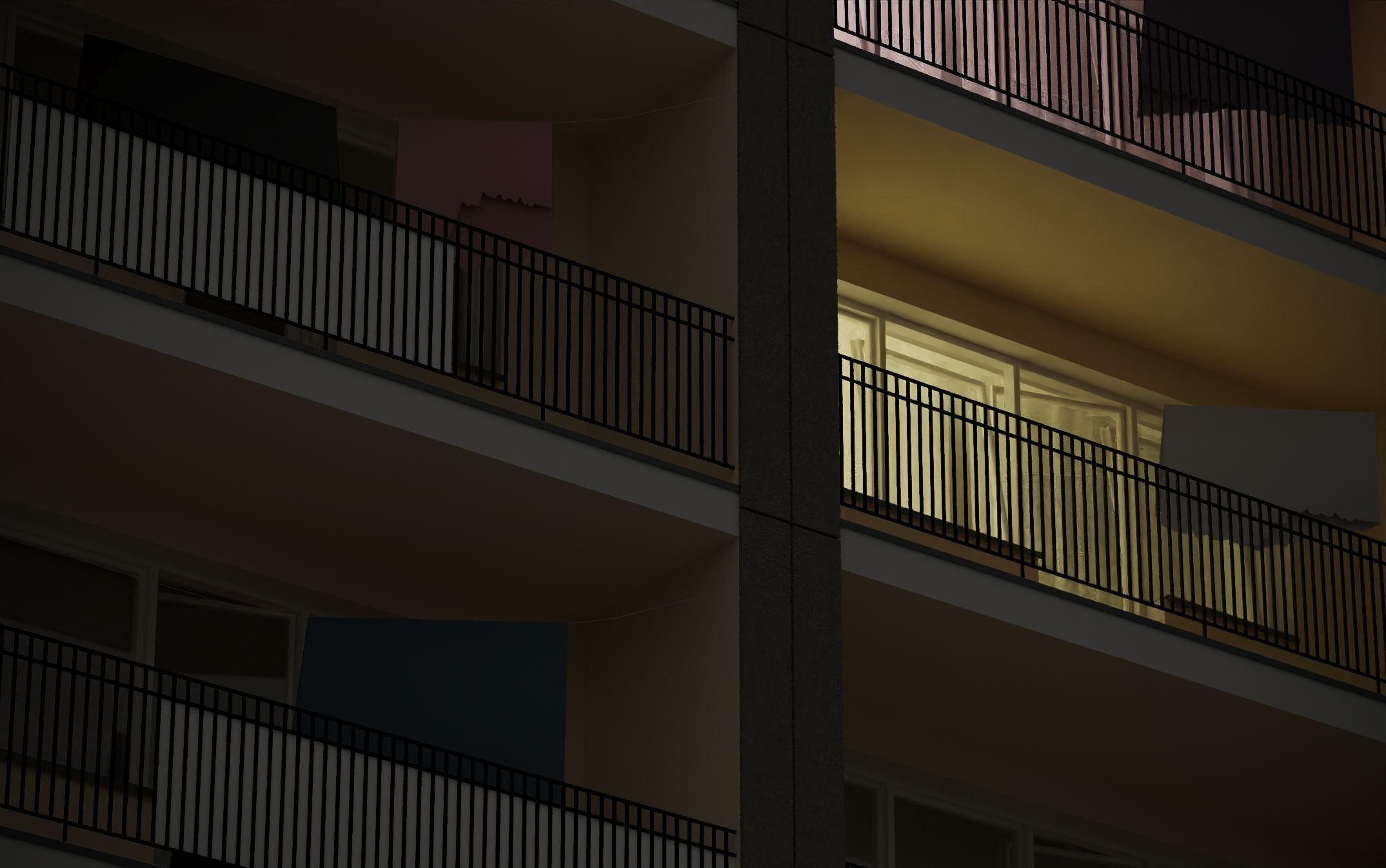 PRE-FABRICATED CONCRETE PANEL RESIDENTIAL BUILDINGS ASSET 3D model_11