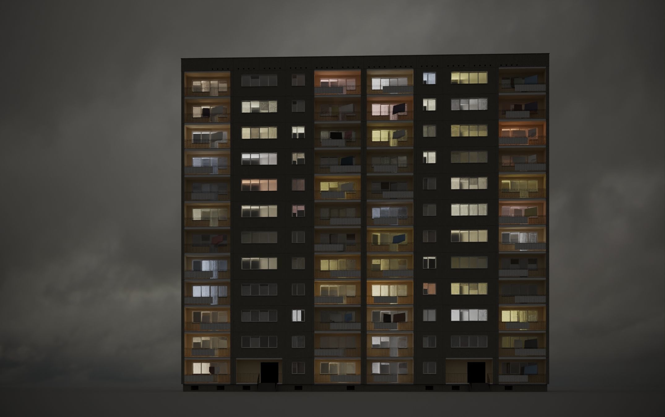 PRE-FABRICATED CONCRETE PANEL RESIDENTIAL BUILDINGS ASSET 3D model_6