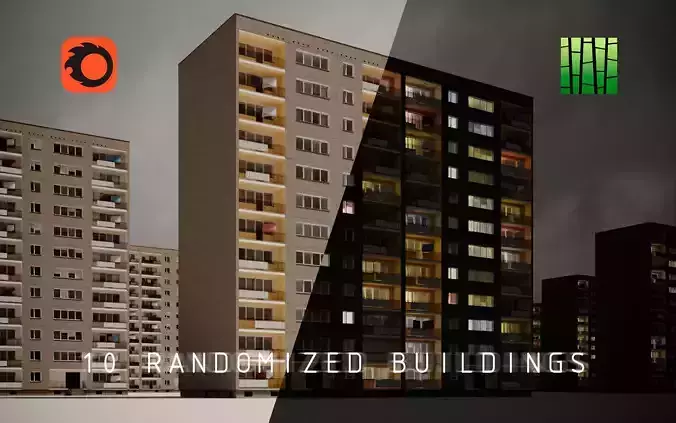 PRE-FABRICATED CONCRETE PANEL RESIDENTIAL BUILDINGS ASSET 3D model