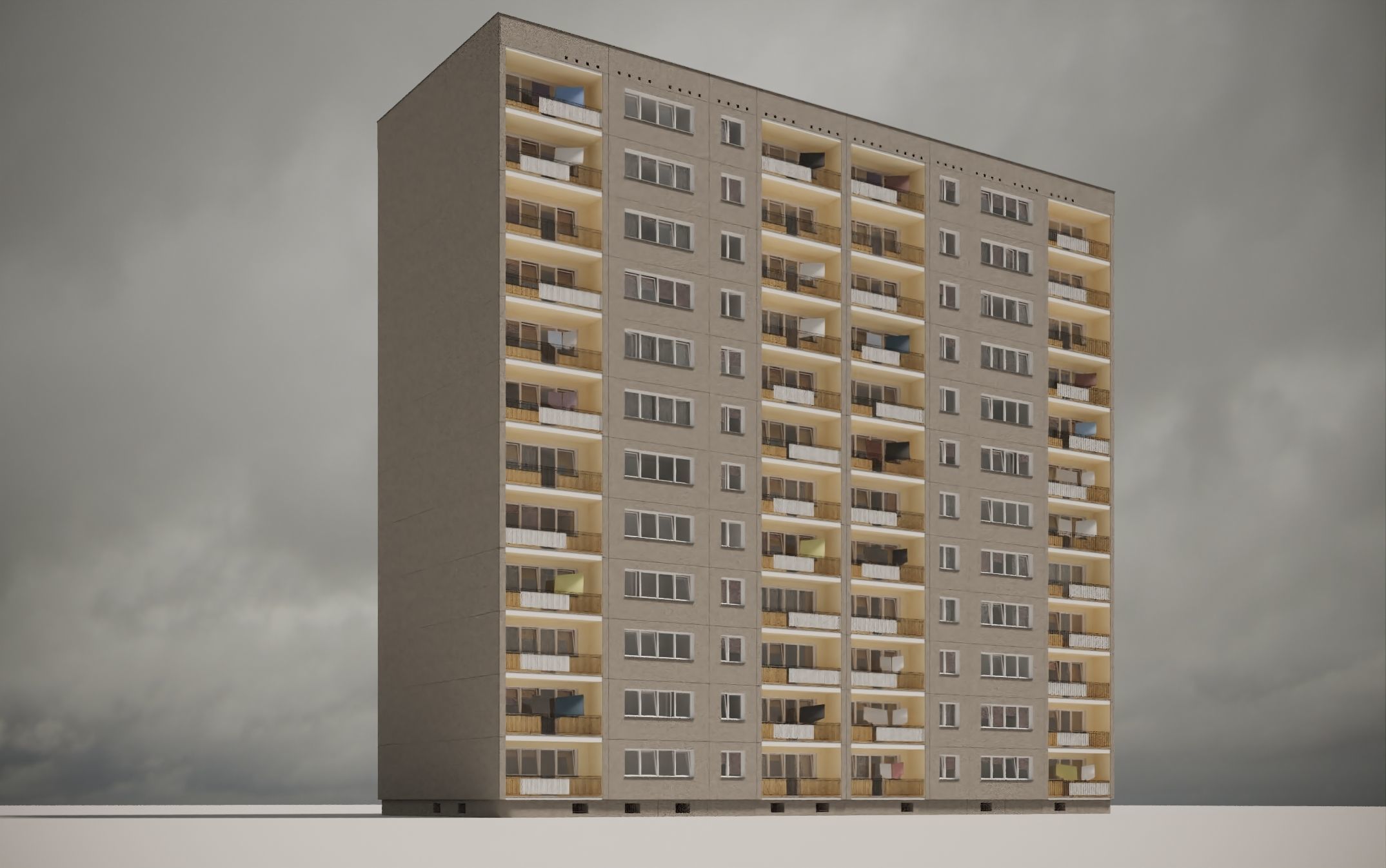 PRE-FABRICATED CONCRETE PANEL RESIDENTIAL BUILDINGS ASSET 3D model_7