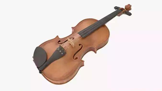 Classic Adult Violin Worn 3D model