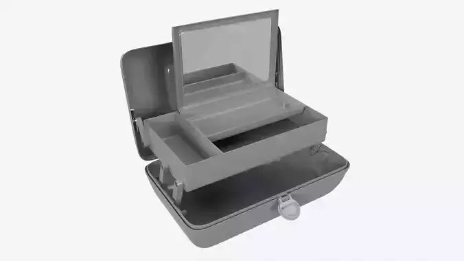 Costmetics Make-Up Organizer Open 3D model