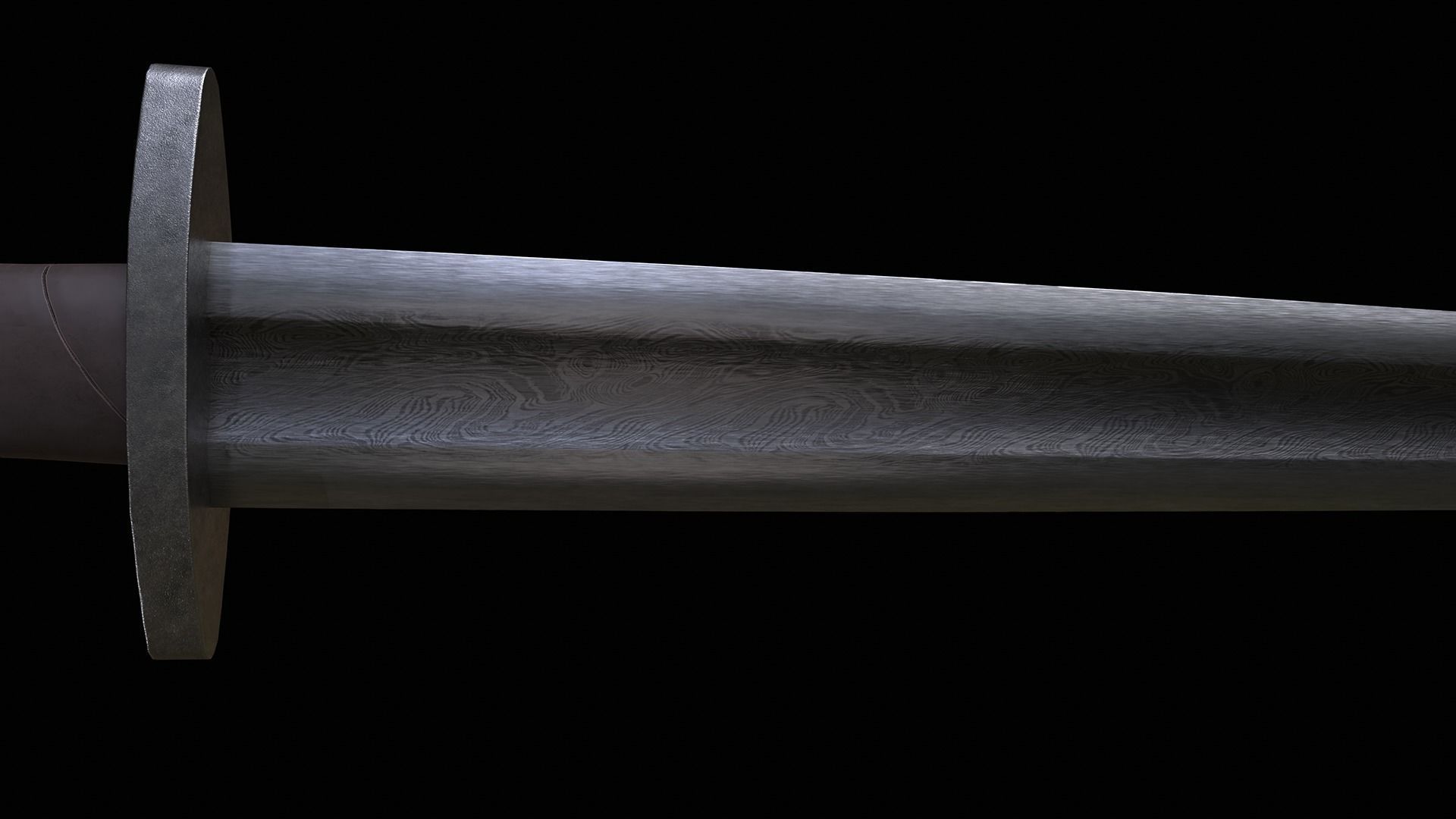 Viking sword Game ready Low-poly 3D model_6