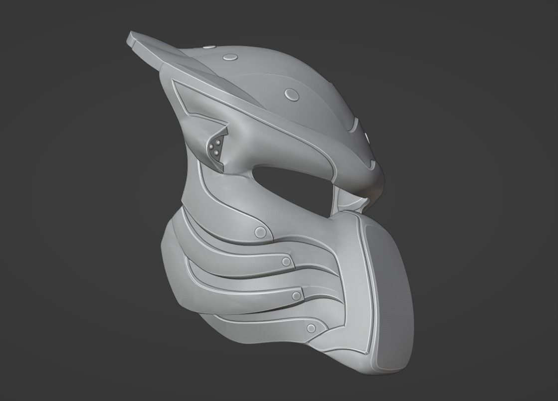 Predator Chopper - Salamander mask 3D print model_11