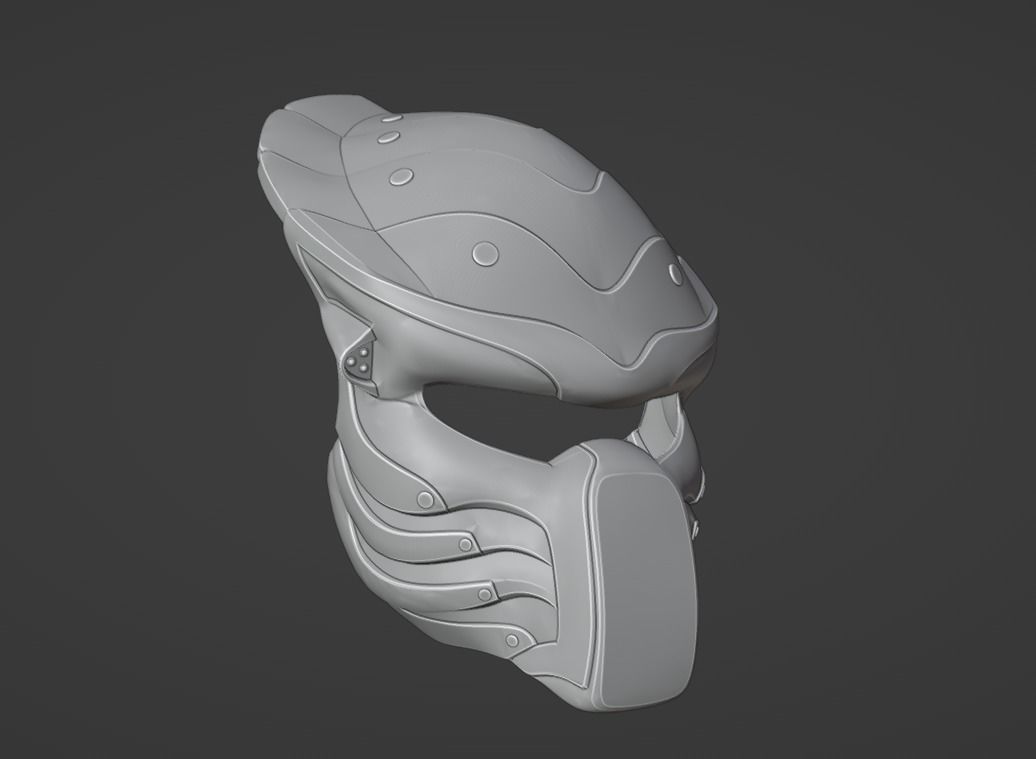 Predator Chopper - Salamander mask 3D print model_9