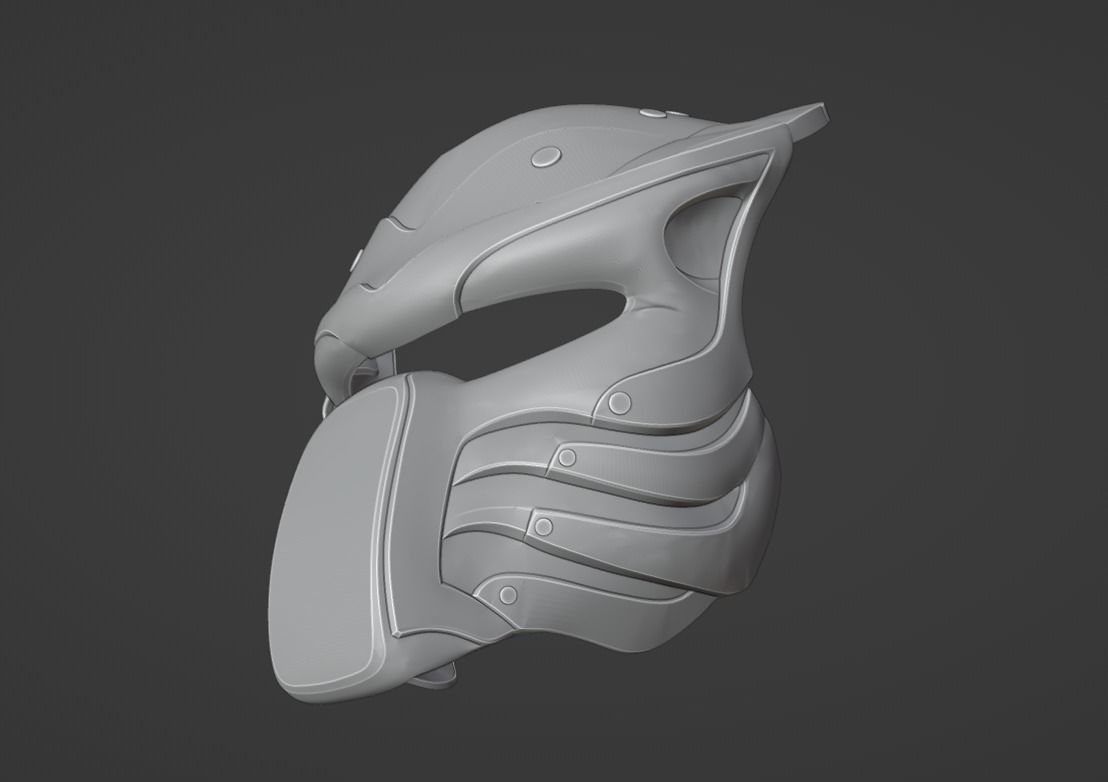 Predator Chopper - Salamander mask 3D print model_10