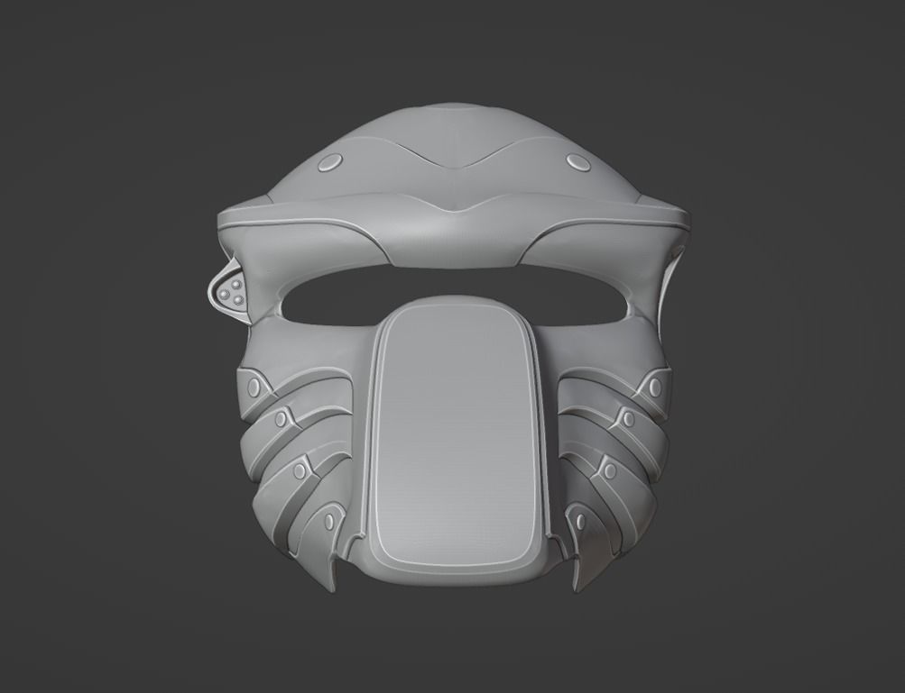 Predator Chopper - Salamander mask 3D print model_13