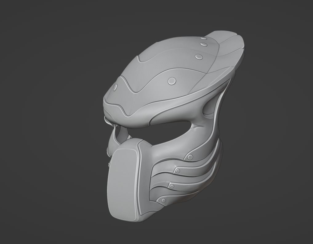 Predator Chopper - Salamander mask 3D print model_8