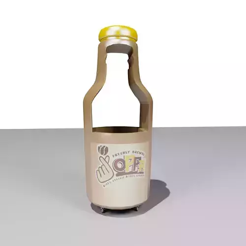 Bottle Shaped Stall Low-poly 3D model