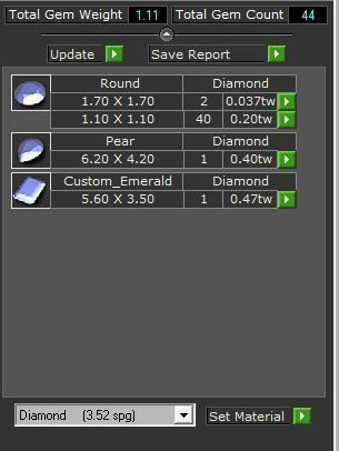 emerald and pear necklace with chain 0013 3D print model_4