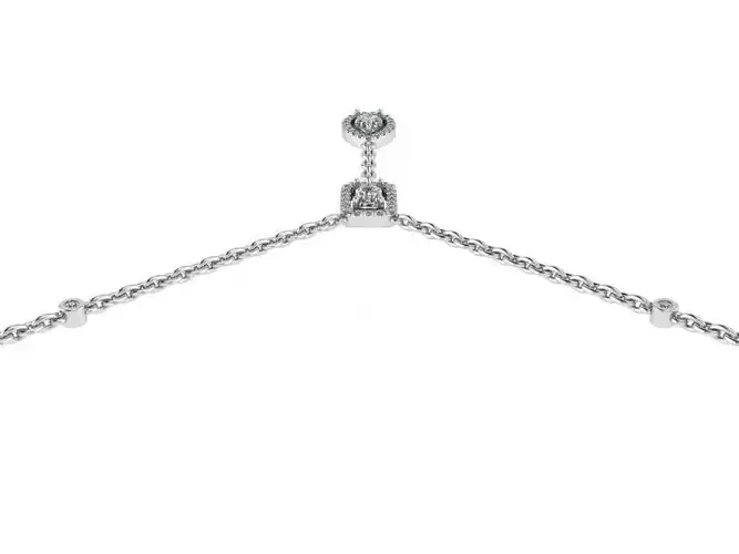 emerald and pear necklace with chain 0013