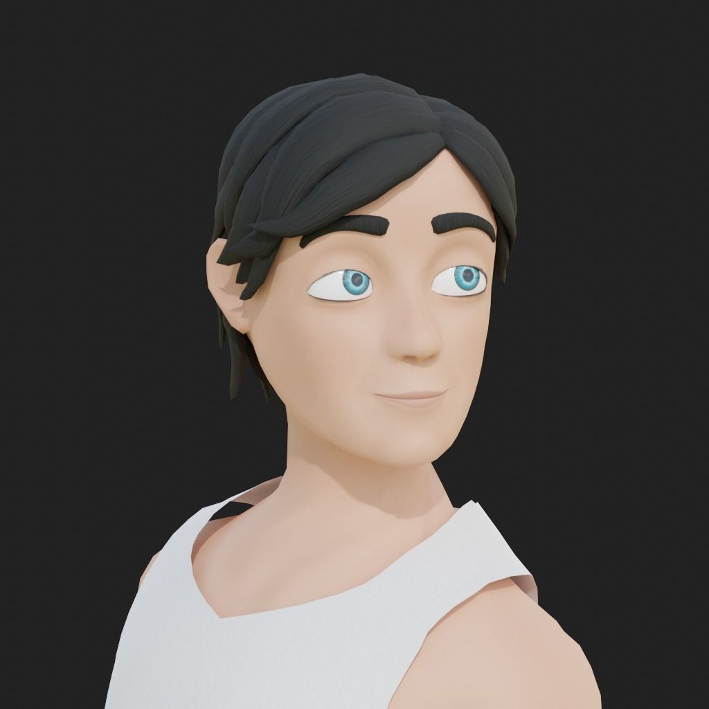 Stylized Customizable Avatar - Male Low-poly 3D model_22