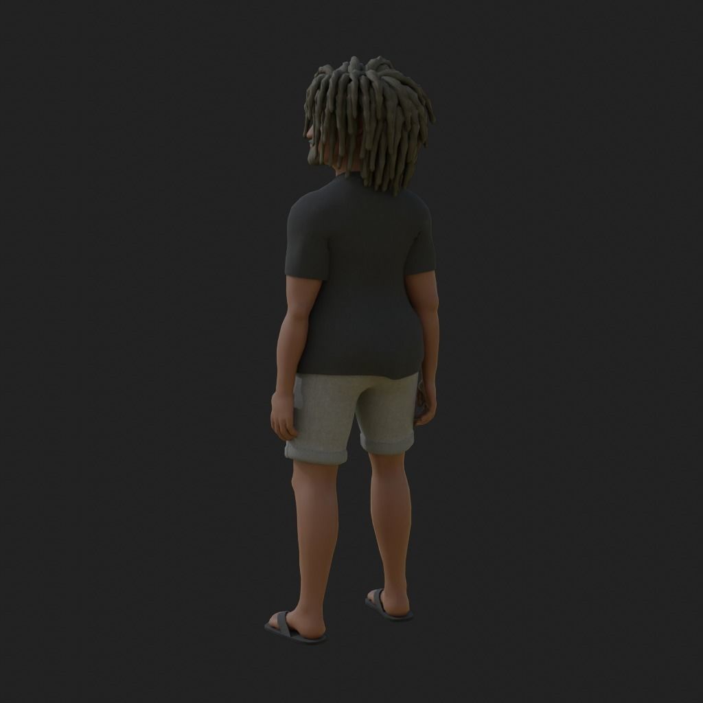 Stylized Customizable Avatar - Male Low-poly 3D model_12