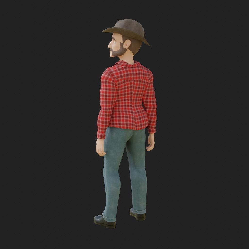 Stylized Customizable Avatar - Male Low-poly 3D model_15