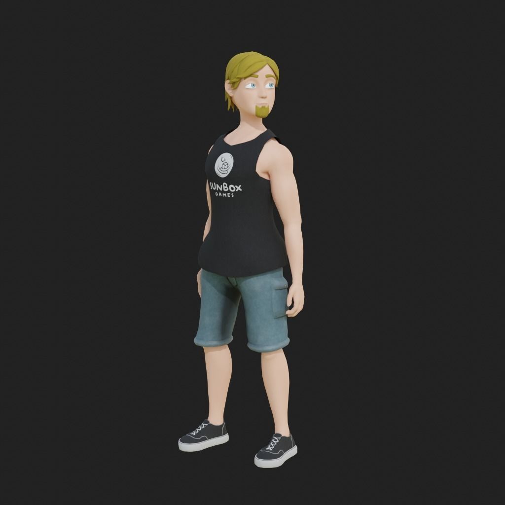 Stylized Customizable Avatar - Male Low-poly 3D model_2
