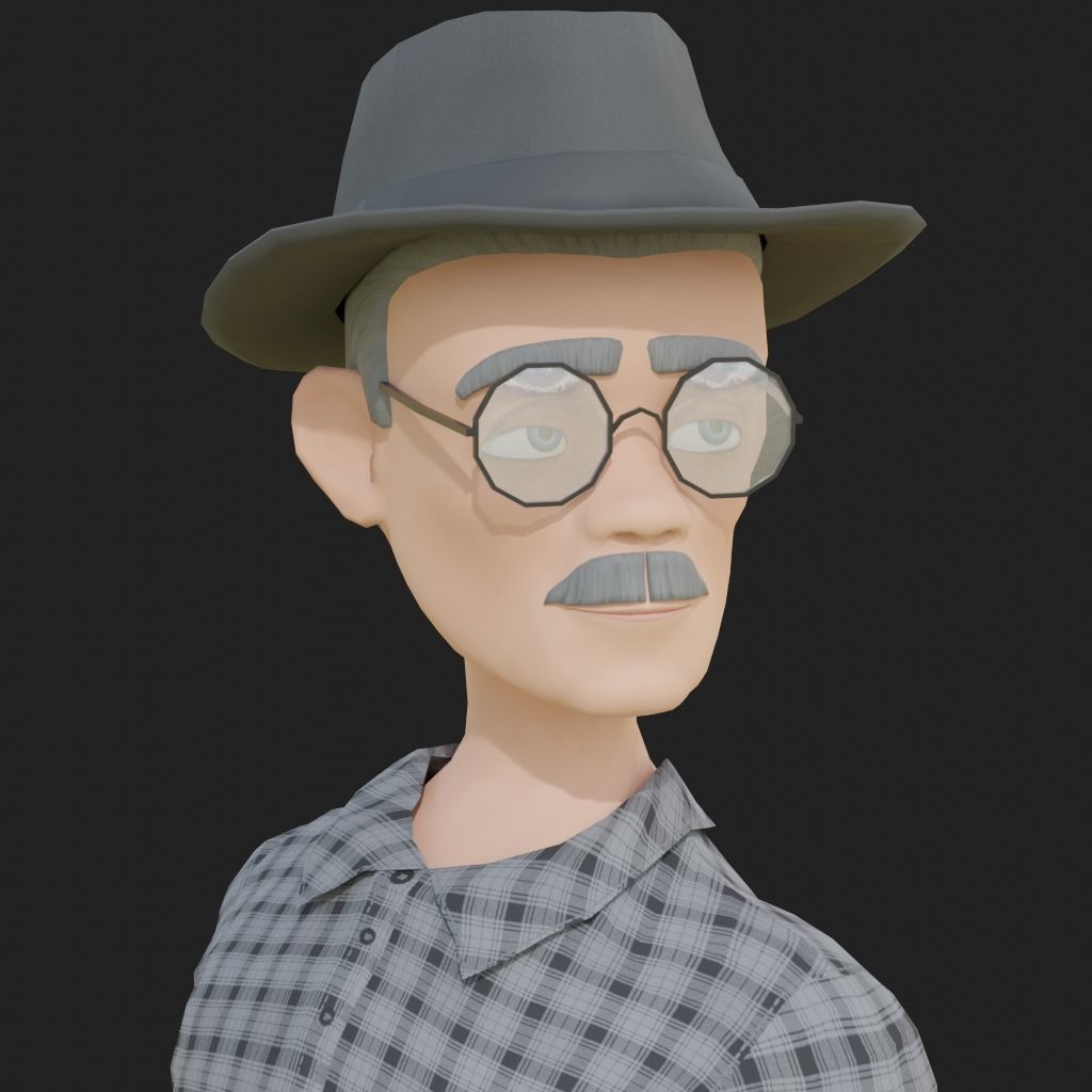 Stylized Customizable Avatar - Male Low-poly 3D model_19