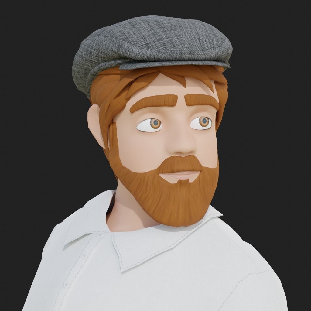Stylized Customizable Avatar - Male Low-poly 3D model_10