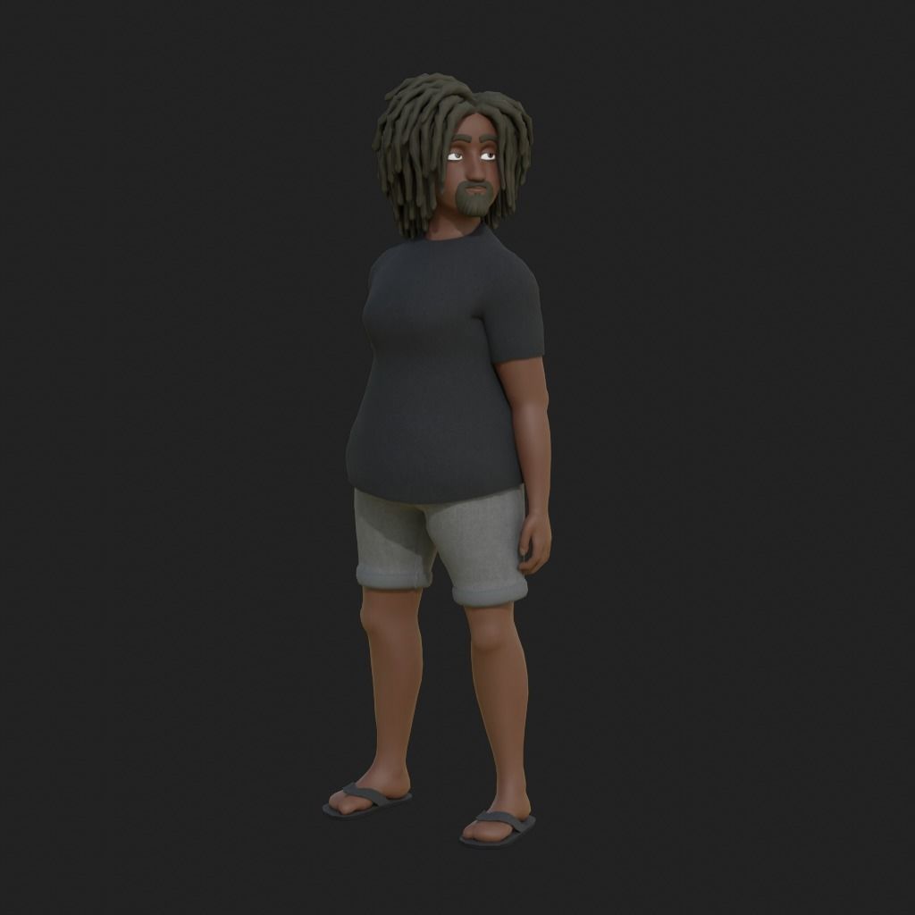 Stylized Customizable Avatar - Male Low-poly 3D model_11