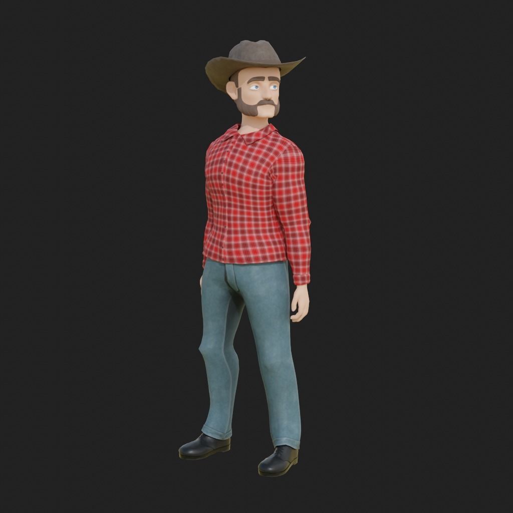 Stylized Customizable Avatar - Male Low-poly 3D model_14