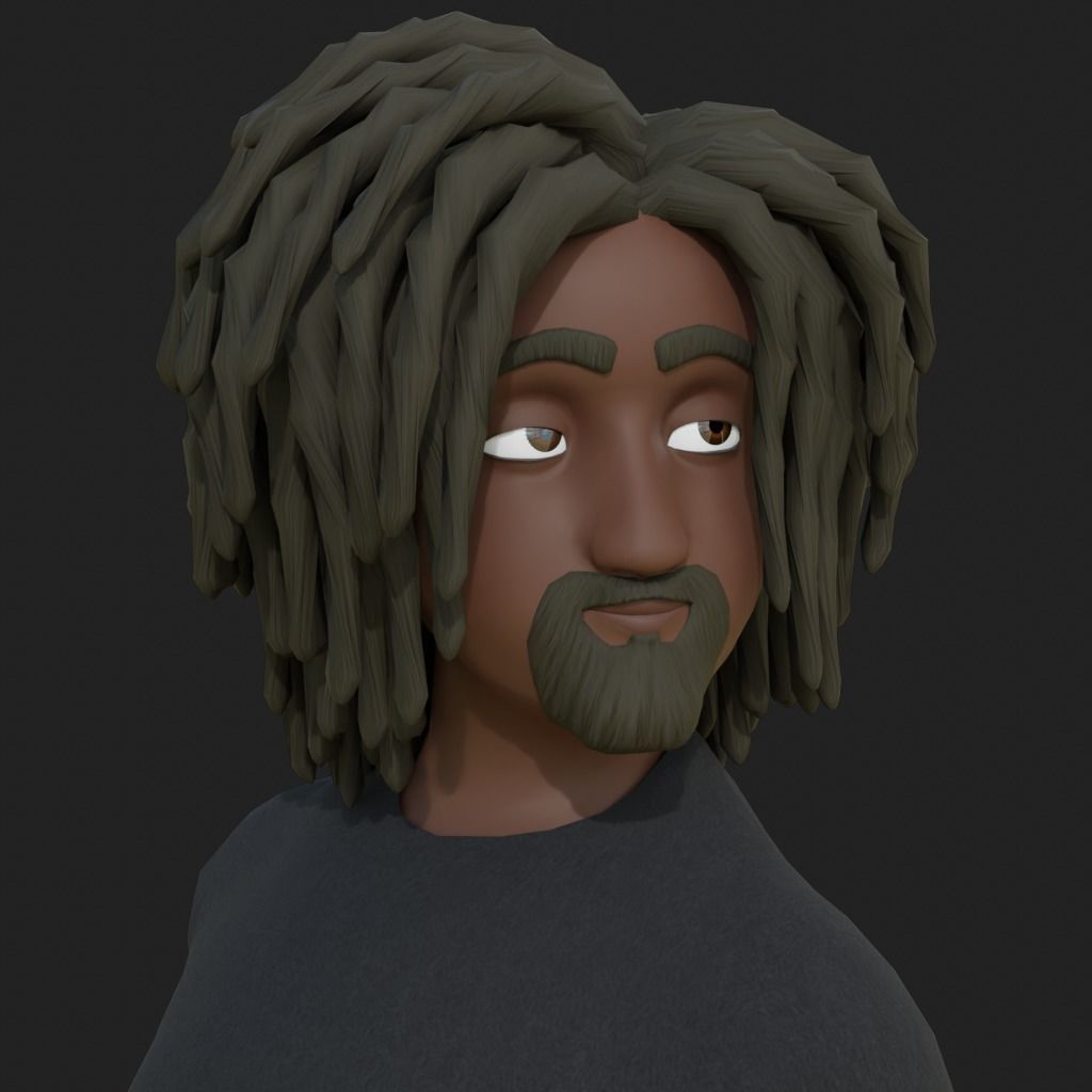 Stylized Customizable Avatar - Male Low-poly 3D model_13