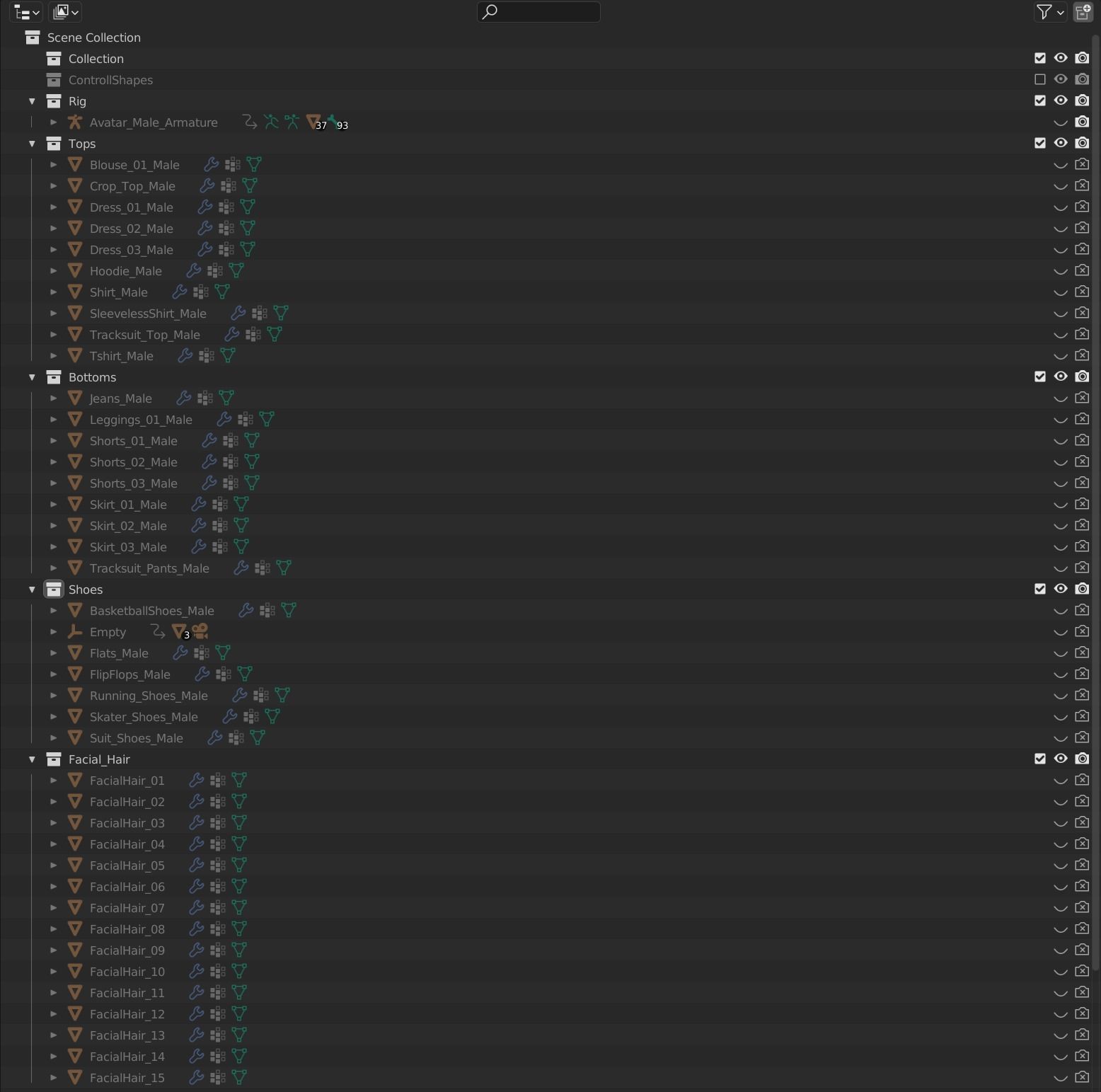 Stylized Customizable Avatar - Male Low-poly 3D model_27
